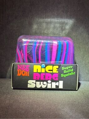 NeeDoh Nice Berg Swirl Squishy - pink/blue/purple